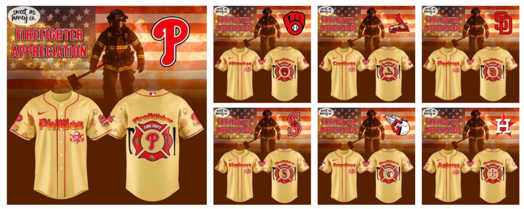 Celebrate Firefighters Show Your Team Spirit – Premium MLB Jerseys for Heroes 2025