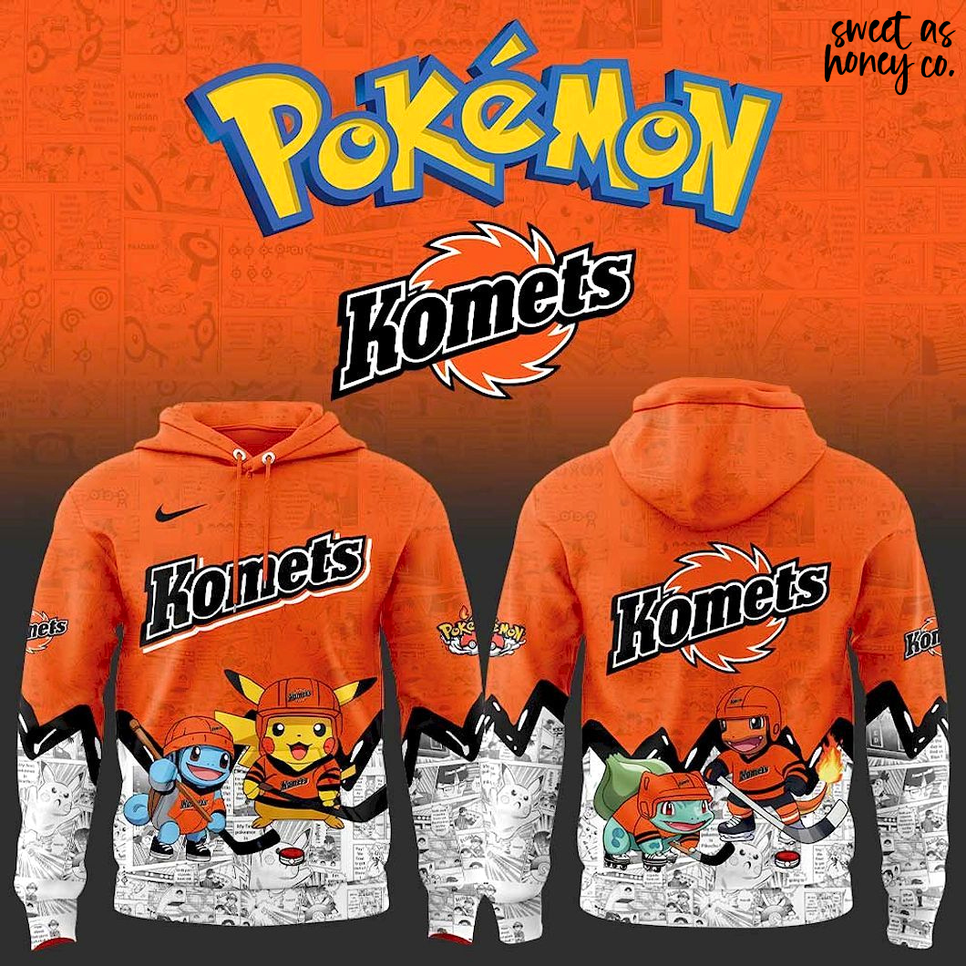 Fort Wayne Komets x Pokémon 2025 Premium Hoodie Fort Wayne Komets x Pokémon 2025 Premium Hoodie