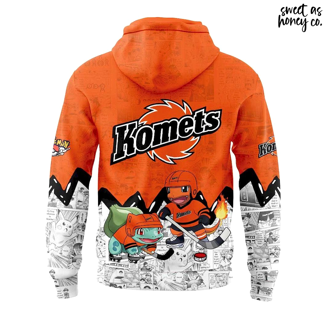 Fort Wayne Komets x Pokémon 2025 Premium Hoodie Fort Wayne Komets x Pokémon 2025 Premium Hoodie