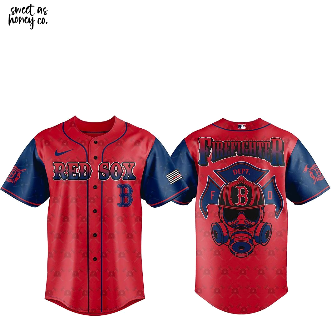 Boston Red Sox Firefighter Baseball Jersey - Limited 2025 Patriotic Fire Department Edition Boston Red Sox Firefighter Baseball Jersey - Limited 2025 Patriotic Fire Department Edition