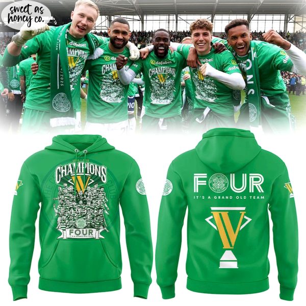 Celtic Football Club x 4th Consecutive Scottish League 2025 Hoodie