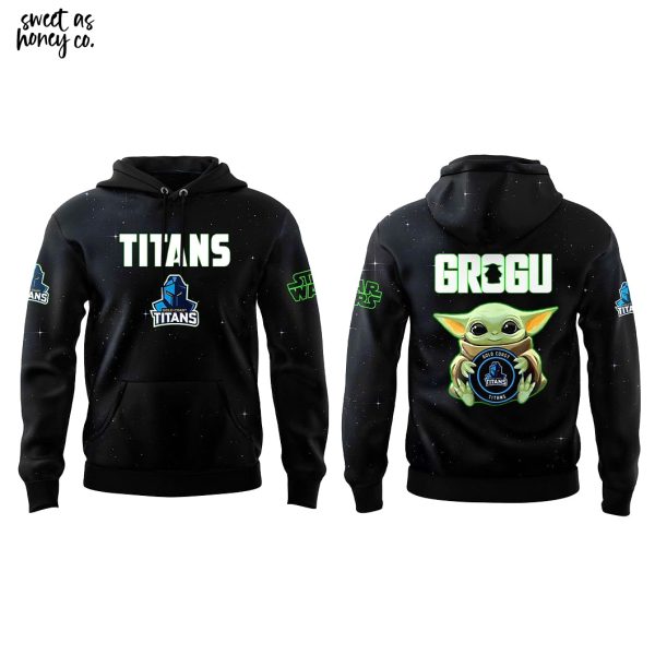 Gold Coast Titans x Grogu Star Wars 2025 Hoodie
