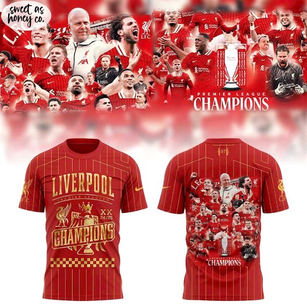 Liverpool Premier League Champions 2025 T-Shirt