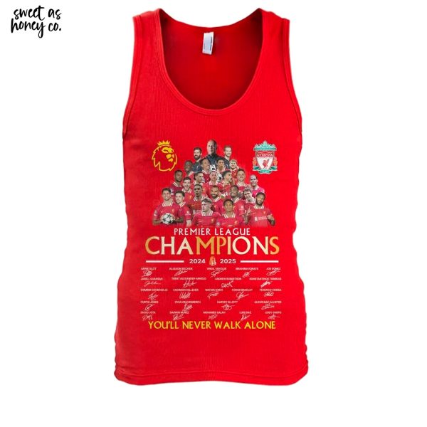 Premier League Champions 2025 Liverpool You’ll Never Walk Alone T-Shirt