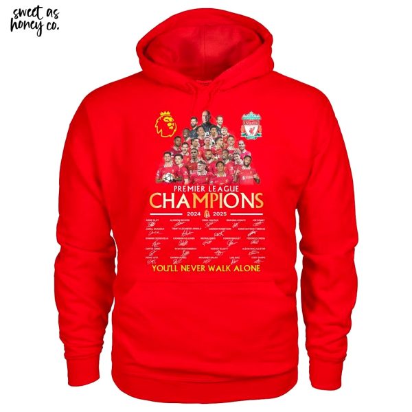 Premier League Champions 2025 Liverpool You’ll Never Walk Alone T-Shirt