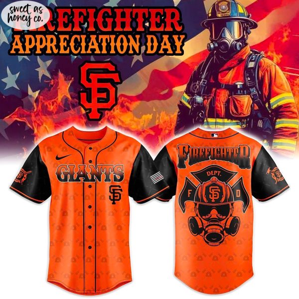 San Francisco Giants Firefighter Appreciation Fireman Tribute 2025 Jersey
