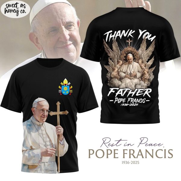 Thank You Rest In Peace Pope Francis 1936-2025 T-Shirt