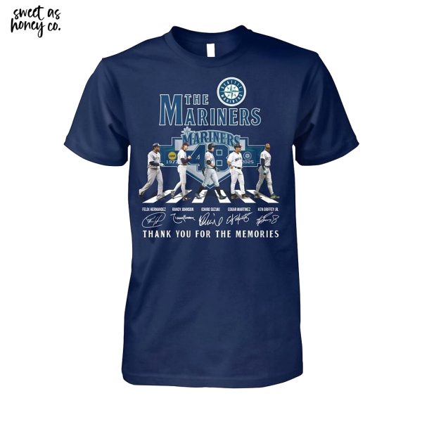 The Mariners 48th 1977-2025 Thank You For The Memories T-Shirt