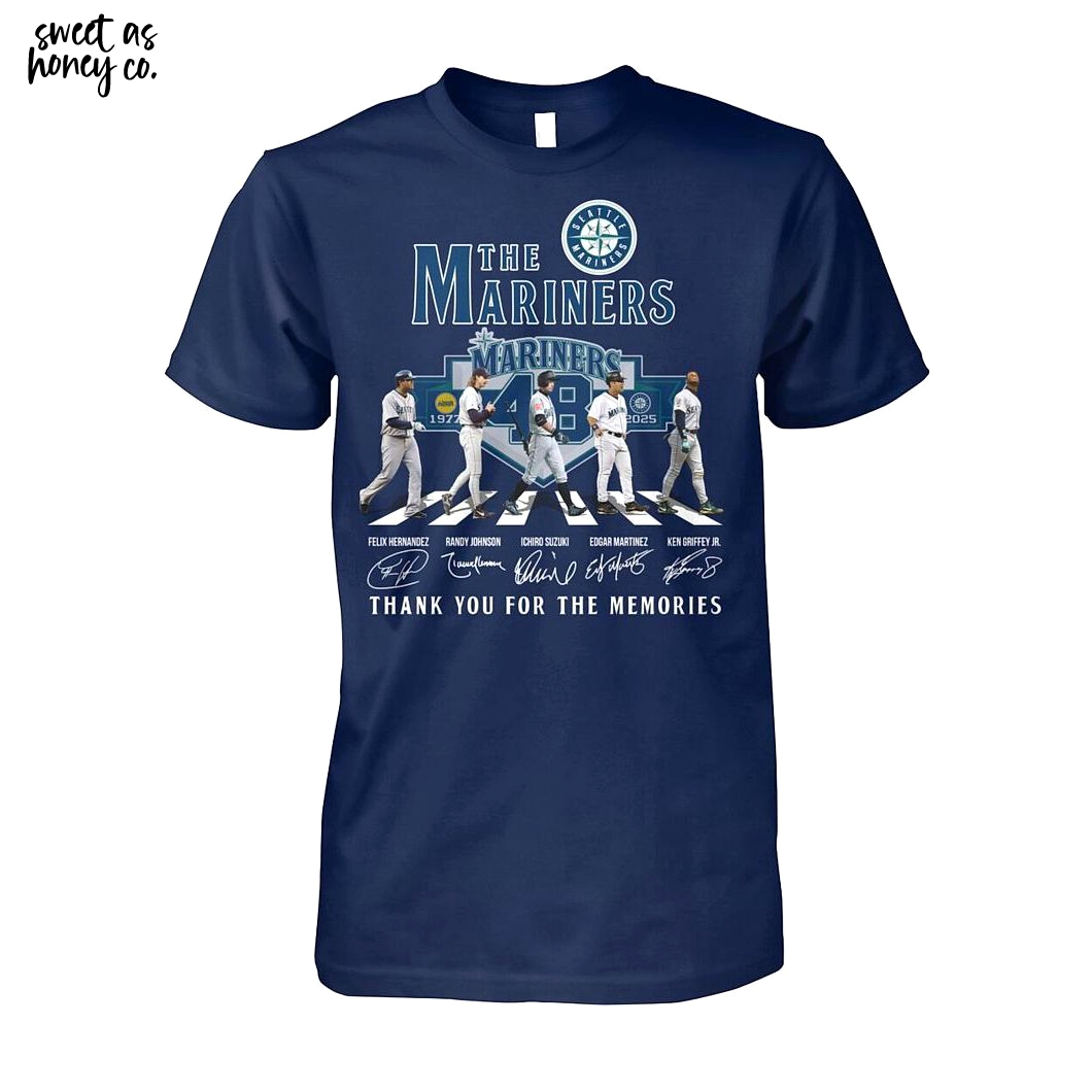 The Mariners 48th 1977-2025 Thank You For The Memories T-Shirt The Mariners 48th 1977-2025 Thank You For The Memories T-Shirt