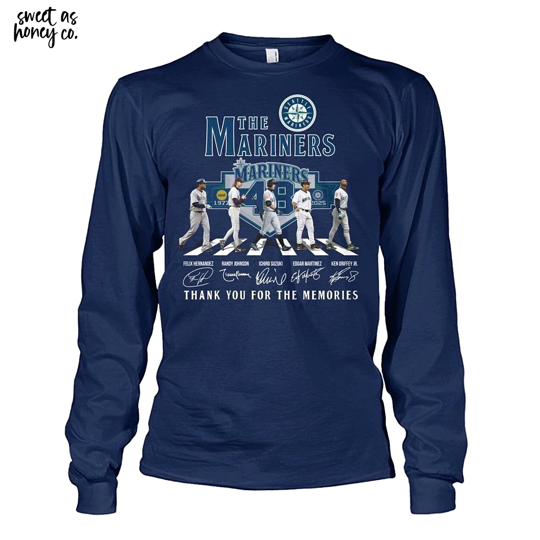 The Mariners 48th 1977-2025 Thank You For The Memories T-Shirt The Mariners 48th 1977-2025 Thank You For The Memories T-Shirt