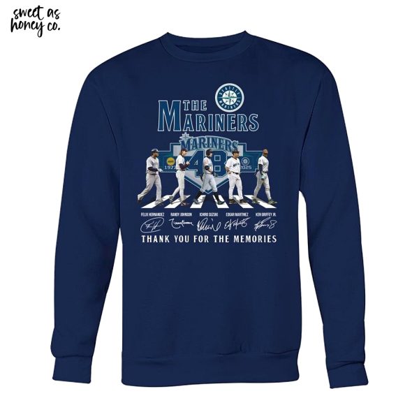 The Mariners 48th 1977-2025 Thank You For The Memories T-Shirt