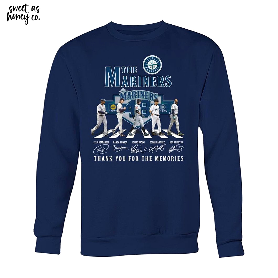 The Mariners 48th 1977-2025 Thank You For The Memories T-Shirt The Mariners 48th 1977-2025 Thank You For The Memories T-Shirt