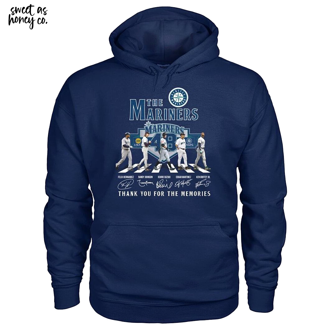 The Mariners 48th 1977-2025 Thank You For The Memories T-Shirt The Mariners 48th 1977-2025 Thank You For The Memories T-Shirt