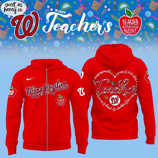 Washington Nationals  Educator Appreciation 2025 Exclusive Edition Hoodie