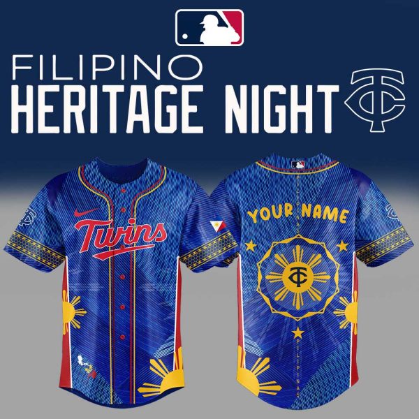 Minnesota Twins Filipino Heritage Night 2025 Custom Jersey