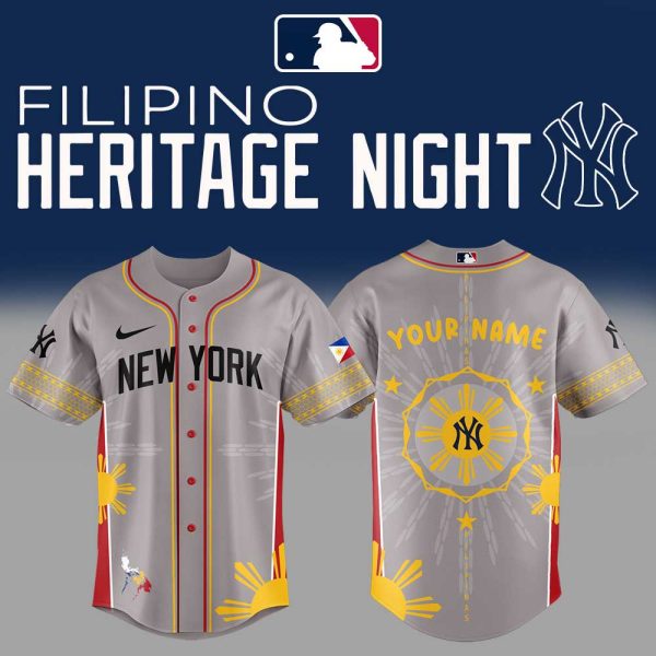 New York Yankees Filipino Heritage Night 2025 Custom Jersey
