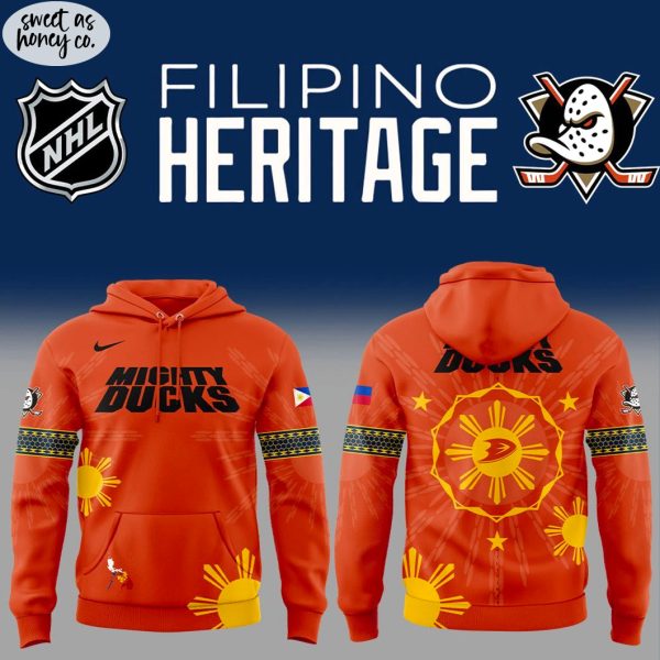 Anaheim Ducks Filipino Heritage Night 2025 Special Hoodie