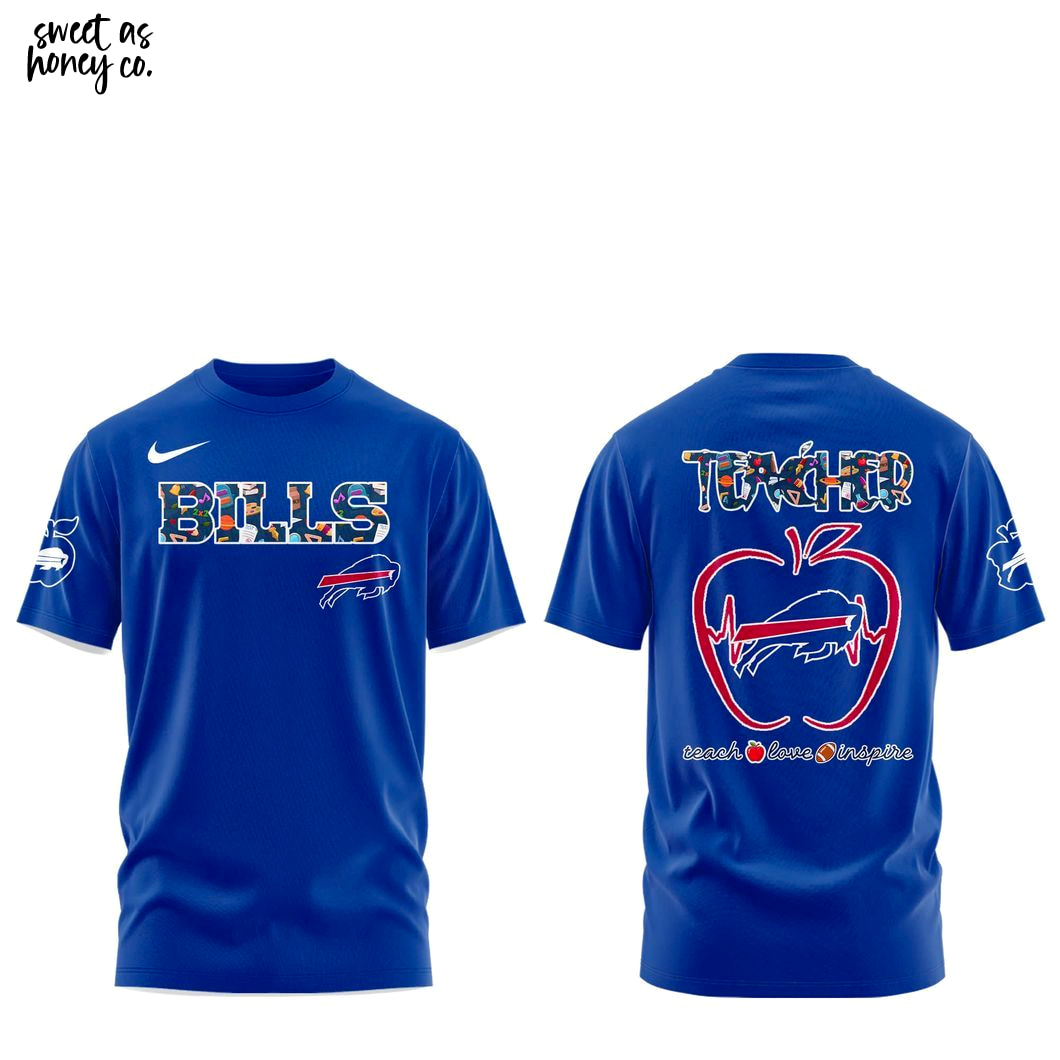 Buffalo Bills Teacher Appreciation Blue T-Shirt Buffalo Bills Teacher Appreciation Blue T-Shirt