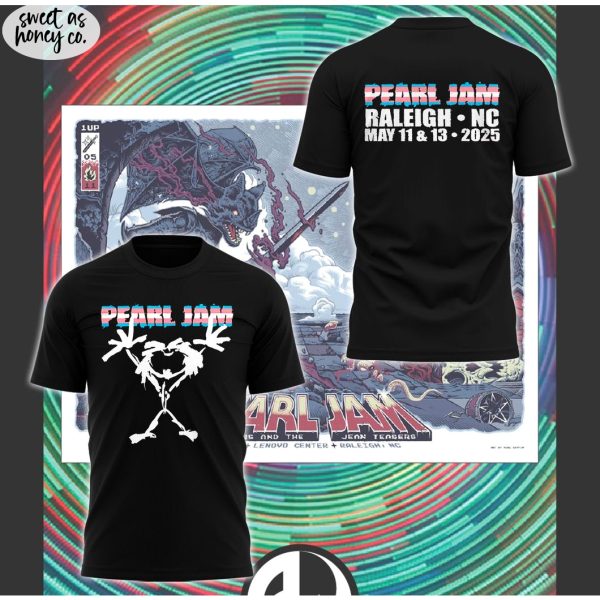 Dark Matter World Tour 2025 Pearl Jam 2025 Black Special T-Shirt