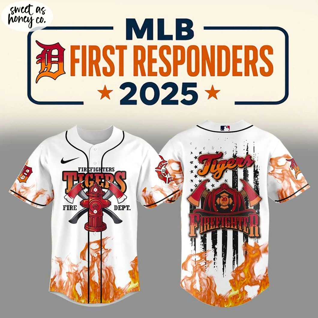 Detroit Tigers Firefighter Appreciation Day 2025 Jersey Detroit Tigers Firefighter Appreciation Day 2025 Jersey