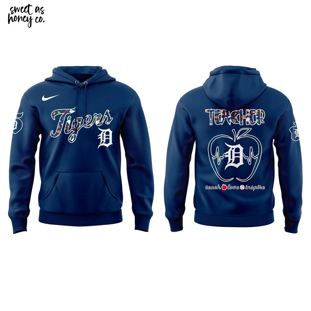 Detroit Tigers Teacher Day 2025 Premium Hoodie Detroit Tigers Teacher Day 2025 Premium Hoodie