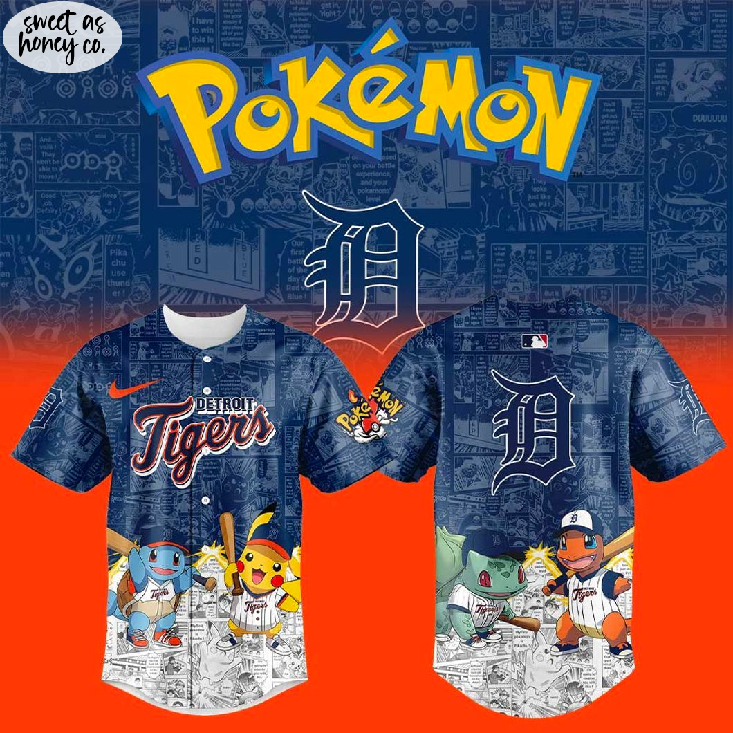 Detroit Tigers x Pokémon Limited Edition 2025 Baseball Jersey Detroit Tigers x Pokémon Limited Edition 2025 Baseball Jersey