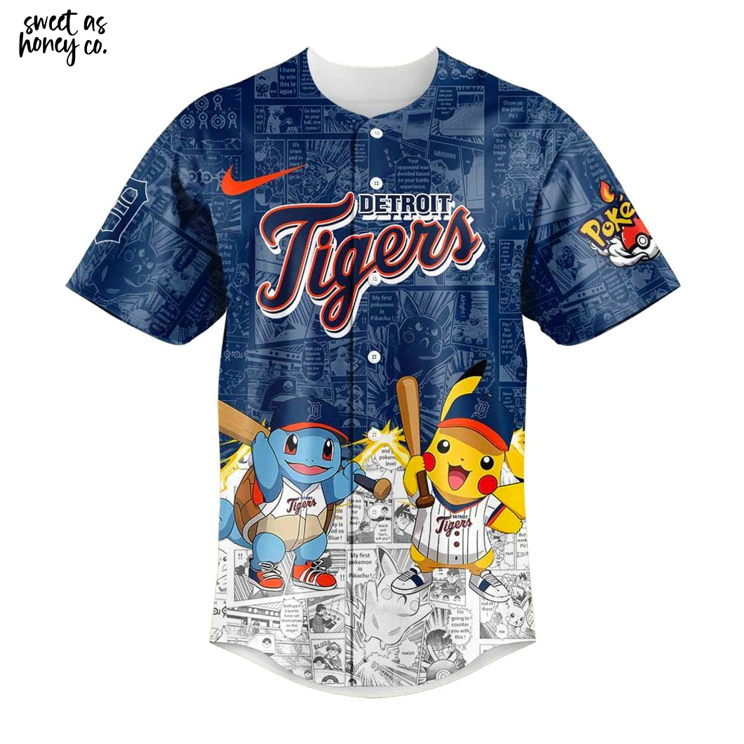 Detroit Tigers x Pokémon Limited Edition 2025 Baseball Jersey Detroit Tigers x Pokémon Limited Edition 2025 Baseball Jersey
