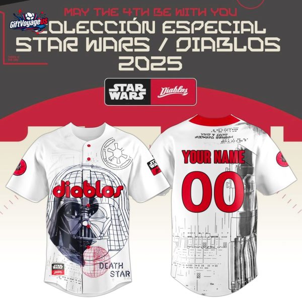 Diablos Rojos del México x Star War 2025 Baseball Jersey