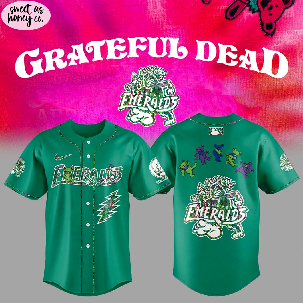 Eugene Emeralds Grateful Dead 60th Anniversary Special 2025 Green Jersey Eugene Emeralds Grateful Dead 60th Anniversary Special 2025 Green Jersey