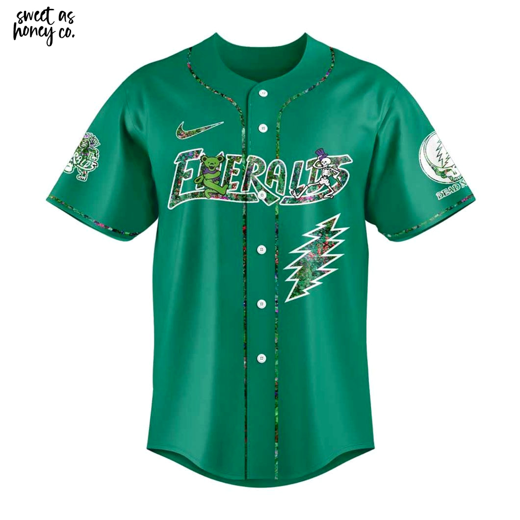 Eugene Emeralds Grateful Dead 60th Anniversary Special 2025 Green Jersey Eugene Emeralds Grateful Dead 60th Anniversary Special 2025 Green Jersey