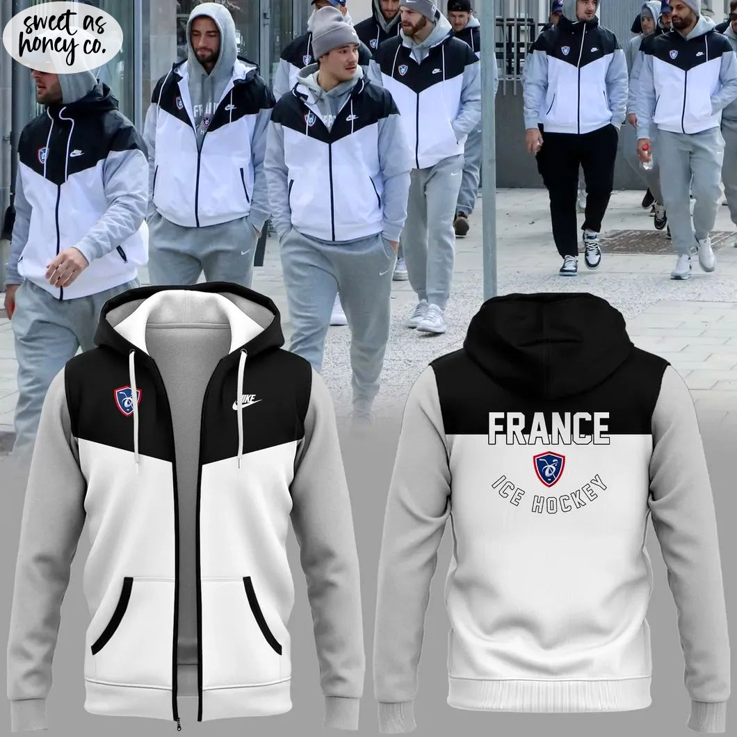 France Ice Hockey 2025 For Fans Zip Hoodie France Ice Hockey 2025 For Fans Zip Hoodie