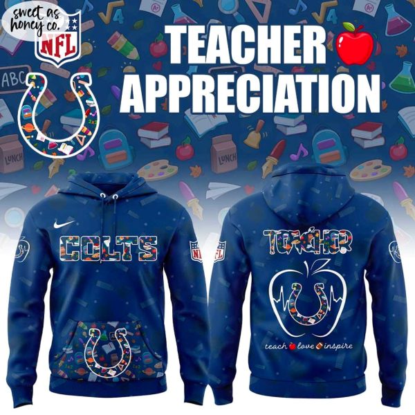 Indianapolis Colts Teacher Night Day 2025 Hoodie