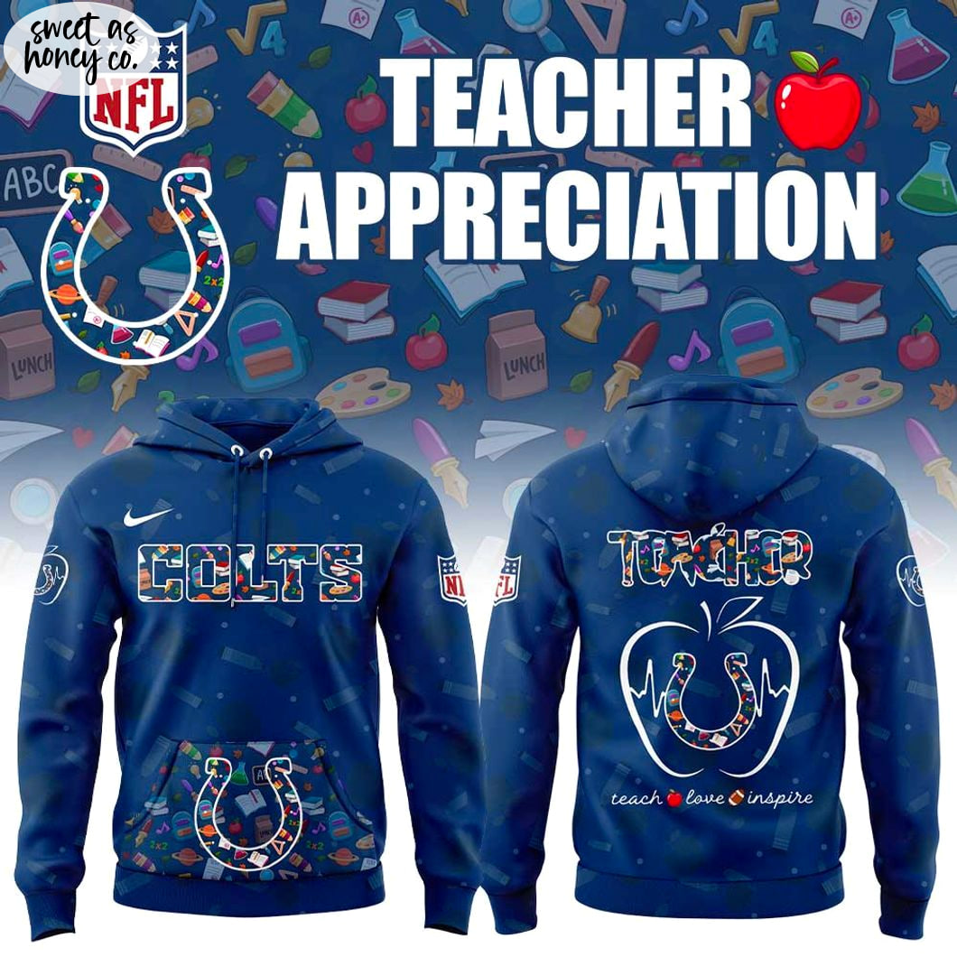 Indianapolis Colts Teacher Night Day 2025 Hoodie Indianapolis Colts Teacher Night Day 2025 Hoodie