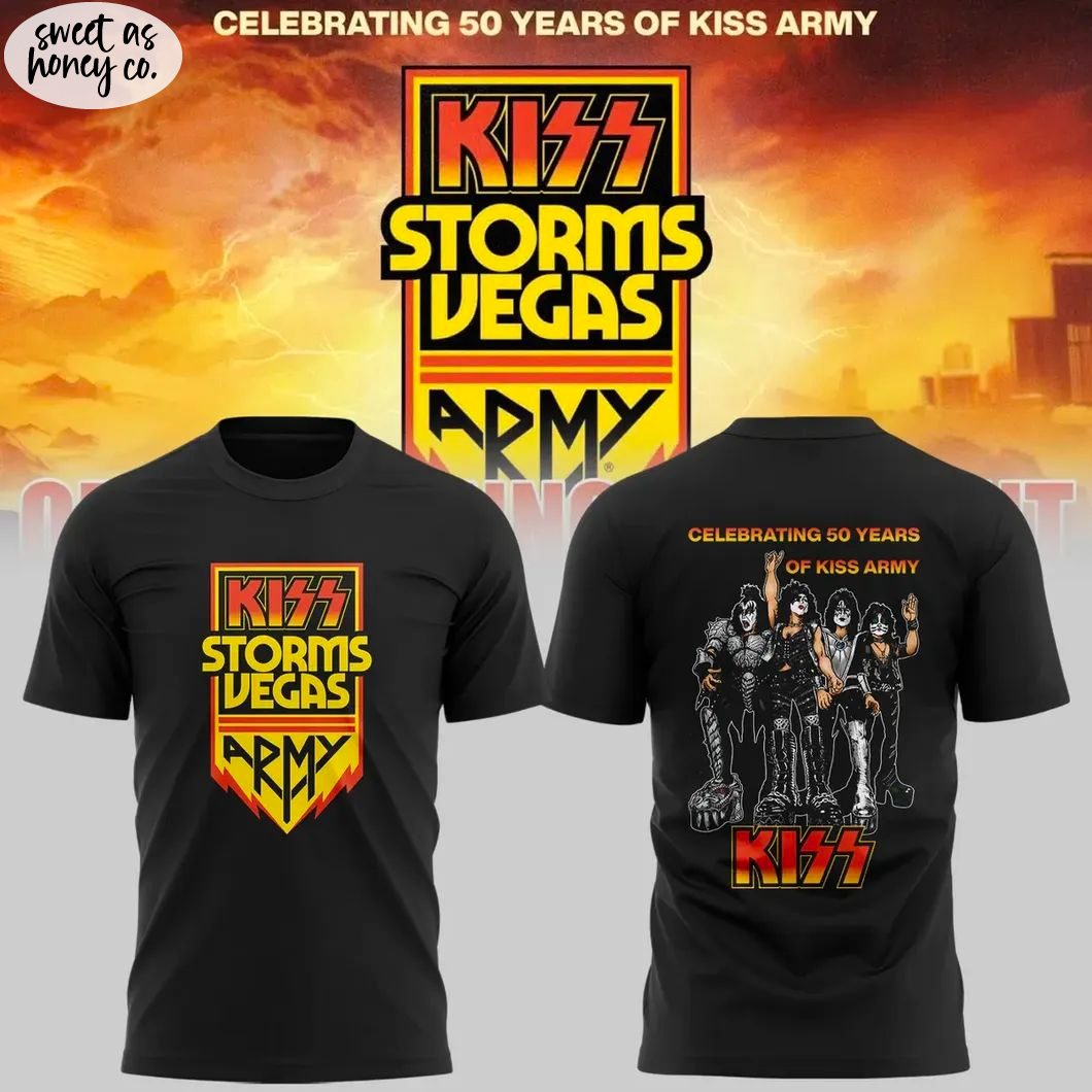 Kiss Storms Vegas Army 2025 Special T-Shirt Kiss Storms Vegas Army 2025 Special T-Shirt