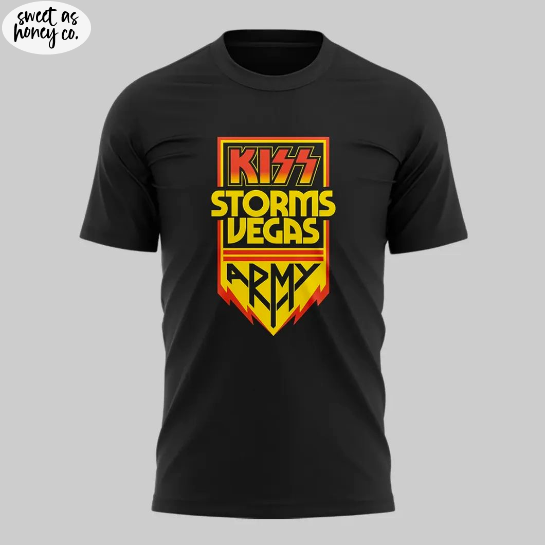 Kiss Storms Vegas Army 2025 Special T-Shirt Kiss Storms Vegas Army 2025 Special T-Shirt