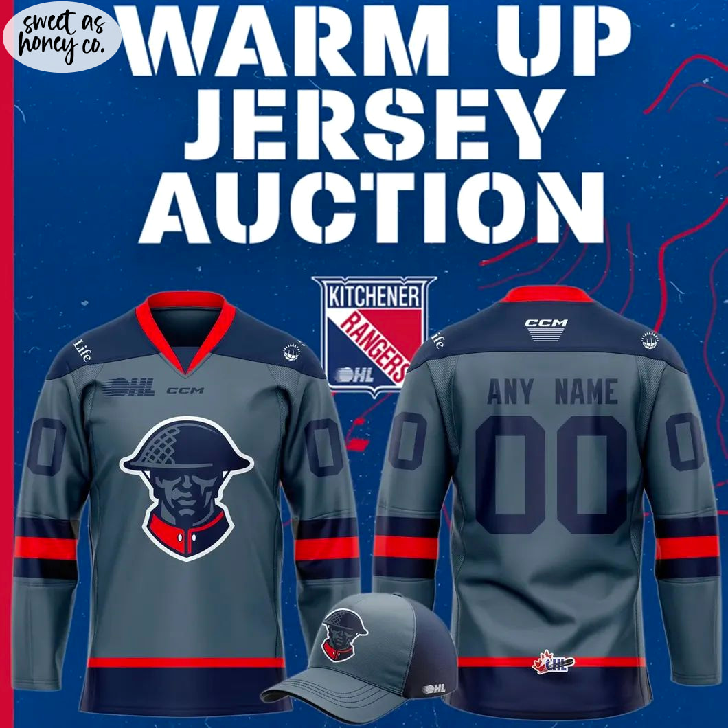 Kitchener Rangers Warn Up Jersey Auction 2025 Hockey Jersey Kitchener Rangers Warn Up Jersey Auction 2025 Hockey Jersey