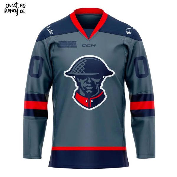 Kitchener Rangers Warn Up Jersey Auction 2025 Hockey Jersey