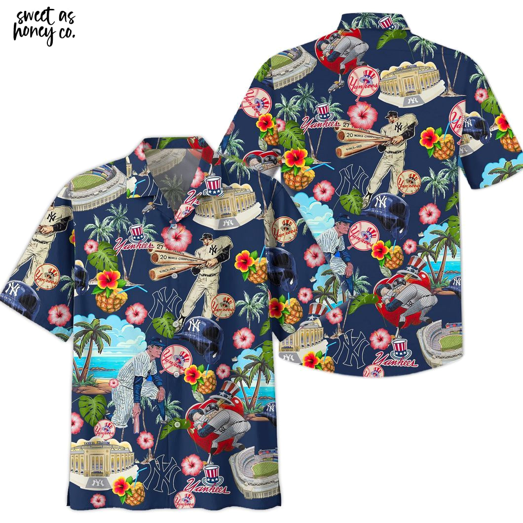 New York Yankees Summer Fresh Hawaiian Shirt New York Yankees Summer Fresh Hawaiian Shirt