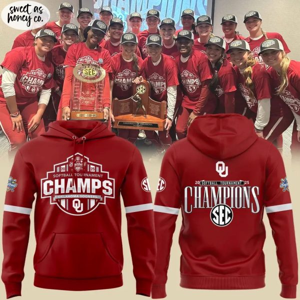 Oklahoma Sooners 2025 SEC Softball Conference Tournament Champions Hoodie