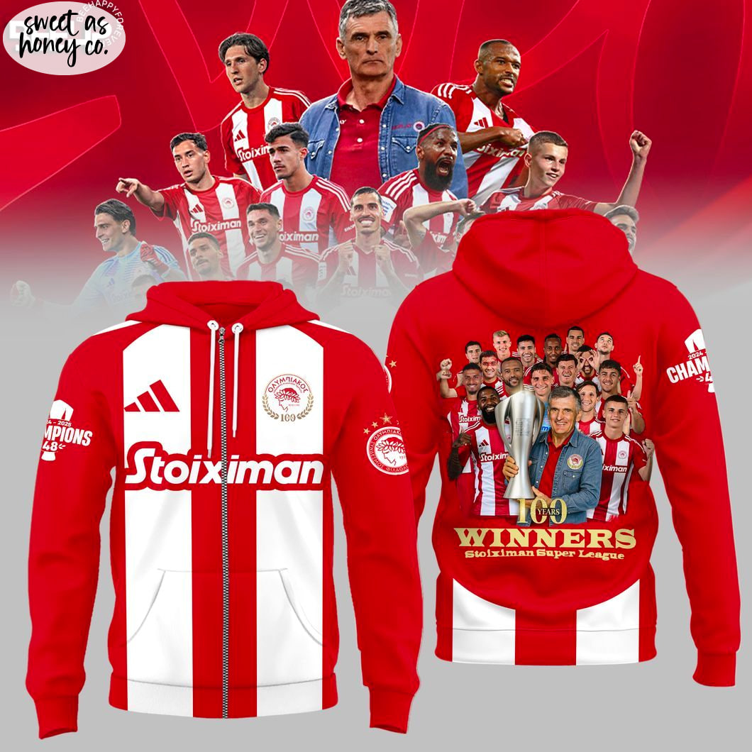 Olympiacos FC Champion 2025 Winner Hoodie Olympiacos FC Champion 2025 Winner Hoodie