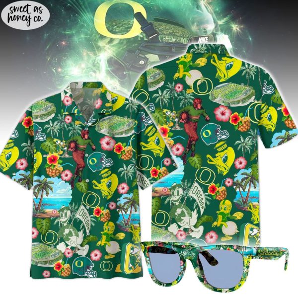 Oregon Ducks Refresh Beach Hawaiian Shirt