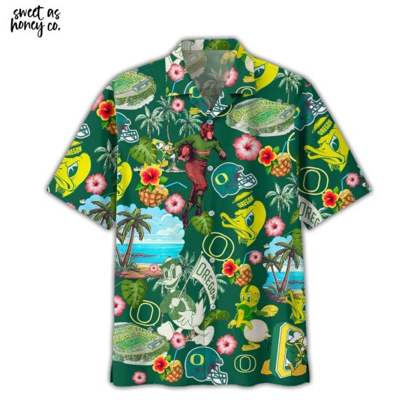 Oregon Ducks Refresh Beach Hawaiian Shirt