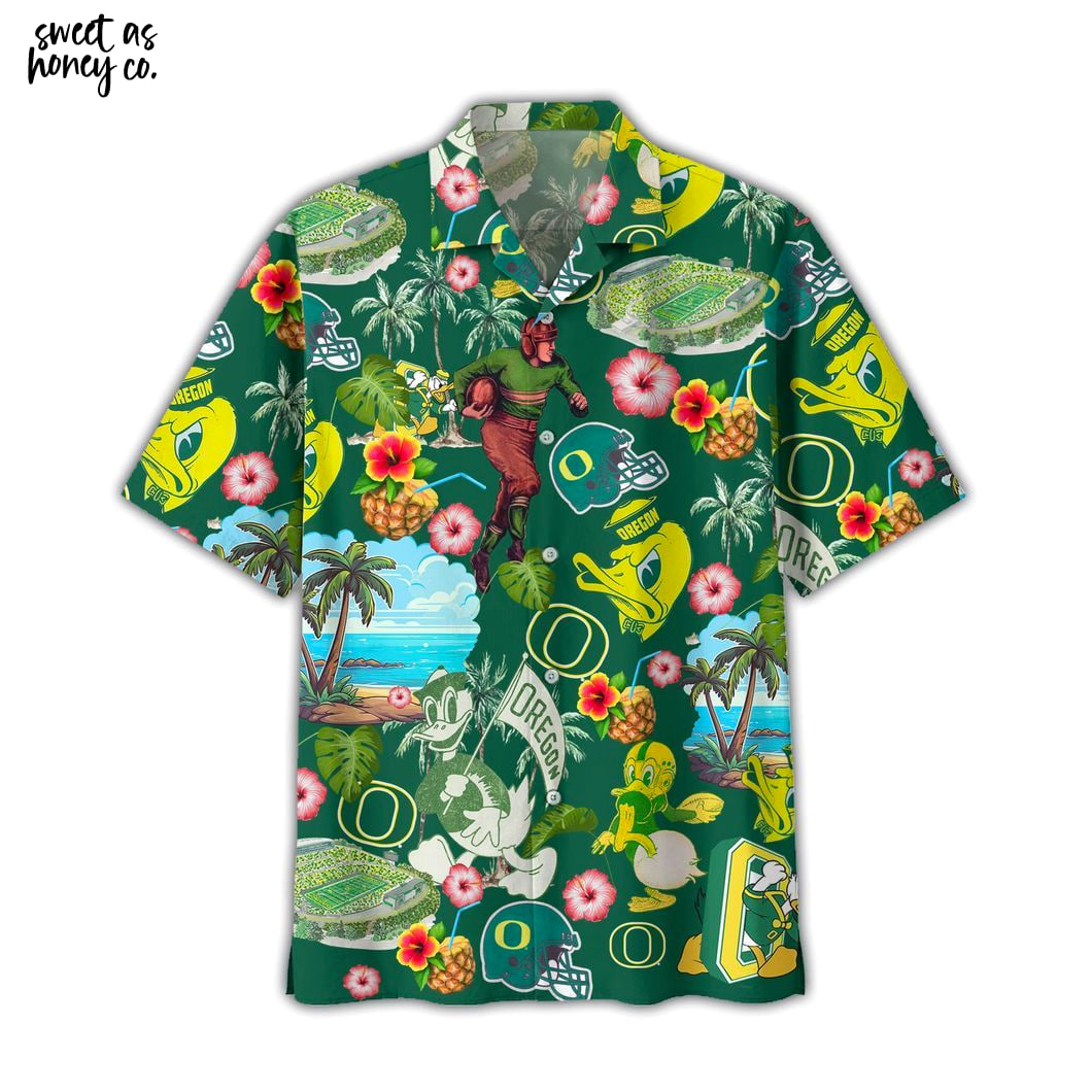 Oregon Ducks Refresh Beach Hawaiian Shirt Oregon Ducks Refresh Beach Hawaiian Shirt