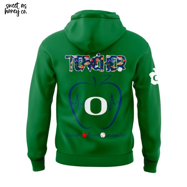 Oregon Football Teacher Appreciation Love Inspire 2025 Hoodie