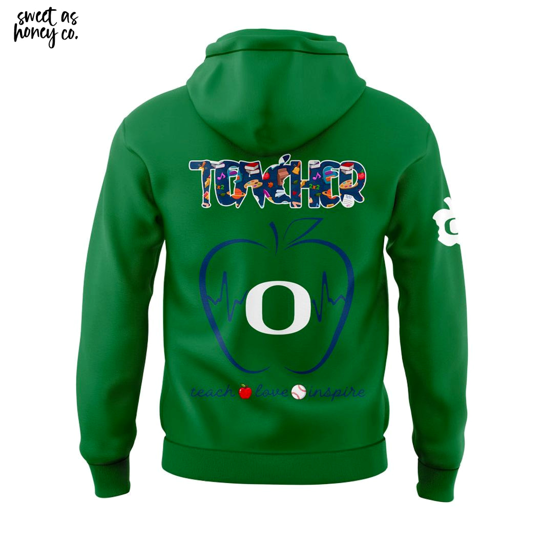Oregon Football Teacher Appreciation Love Inspire 2025 Hoodie Oregon Football Teacher Appreciation Love Inspire 2025 Hoodie