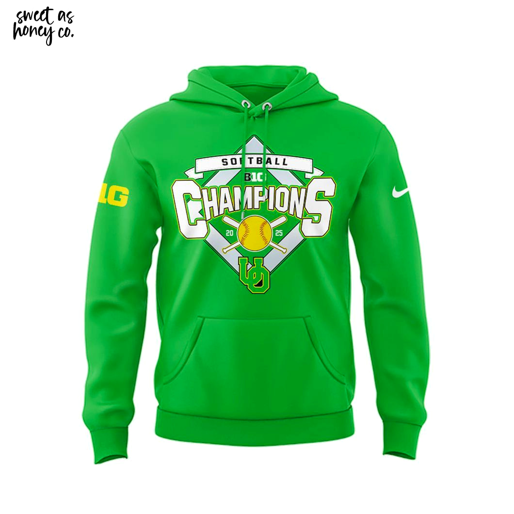 Oregon Softball x Big10 Champions 2025 Hoodie Oregon Softball x Big10 Champions 2025 Hoodie