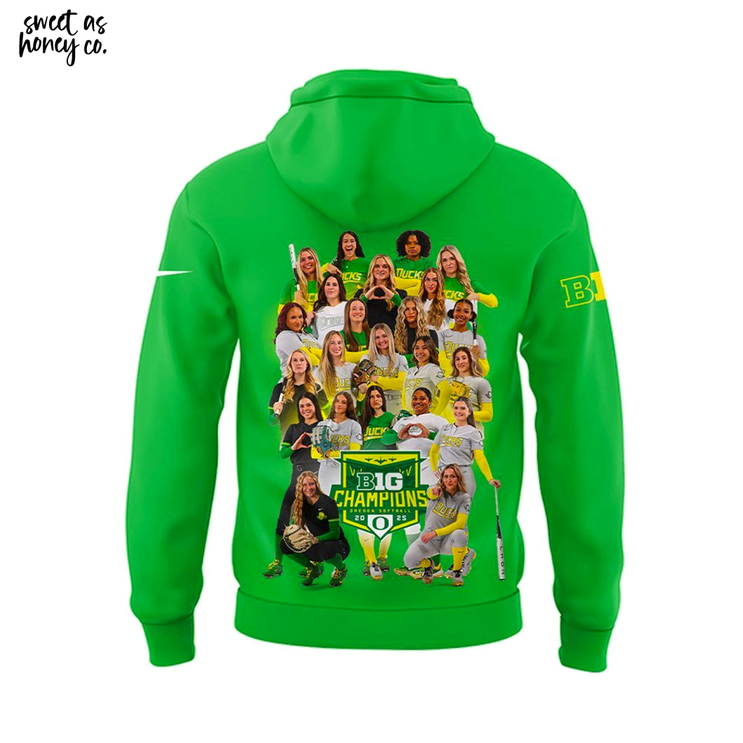 Oregon Softball x Big10 Champions 2025 Hoodie Oregon Softball x Big10 Champions 2025 Hoodie