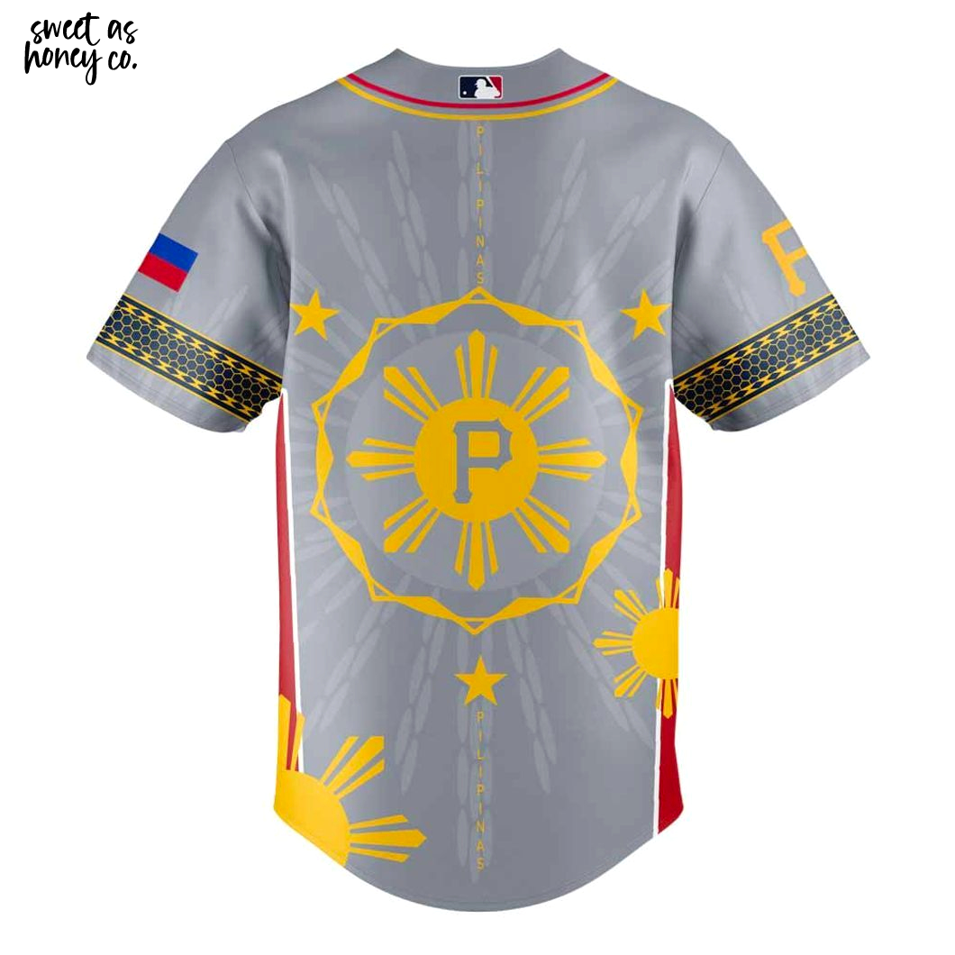 Pittsburgh Pirates x Filipino Heritage Night 2025 Grey Special Hoodie Pittsburgh Pirates x Filipino Heritage Night 2025 Grey Special Hoodie