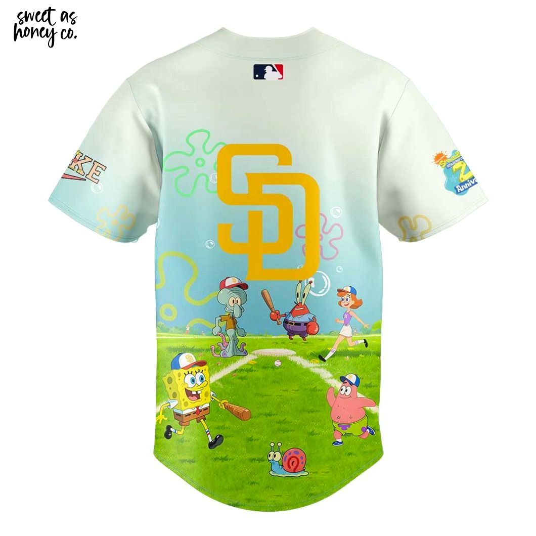 San Diego Padres x SpongeBob SquarePants 25th Anniversary 2025 Jersey San Diego Padres x SpongeBob SquarePants 25th Anniversary 2025 Jersey