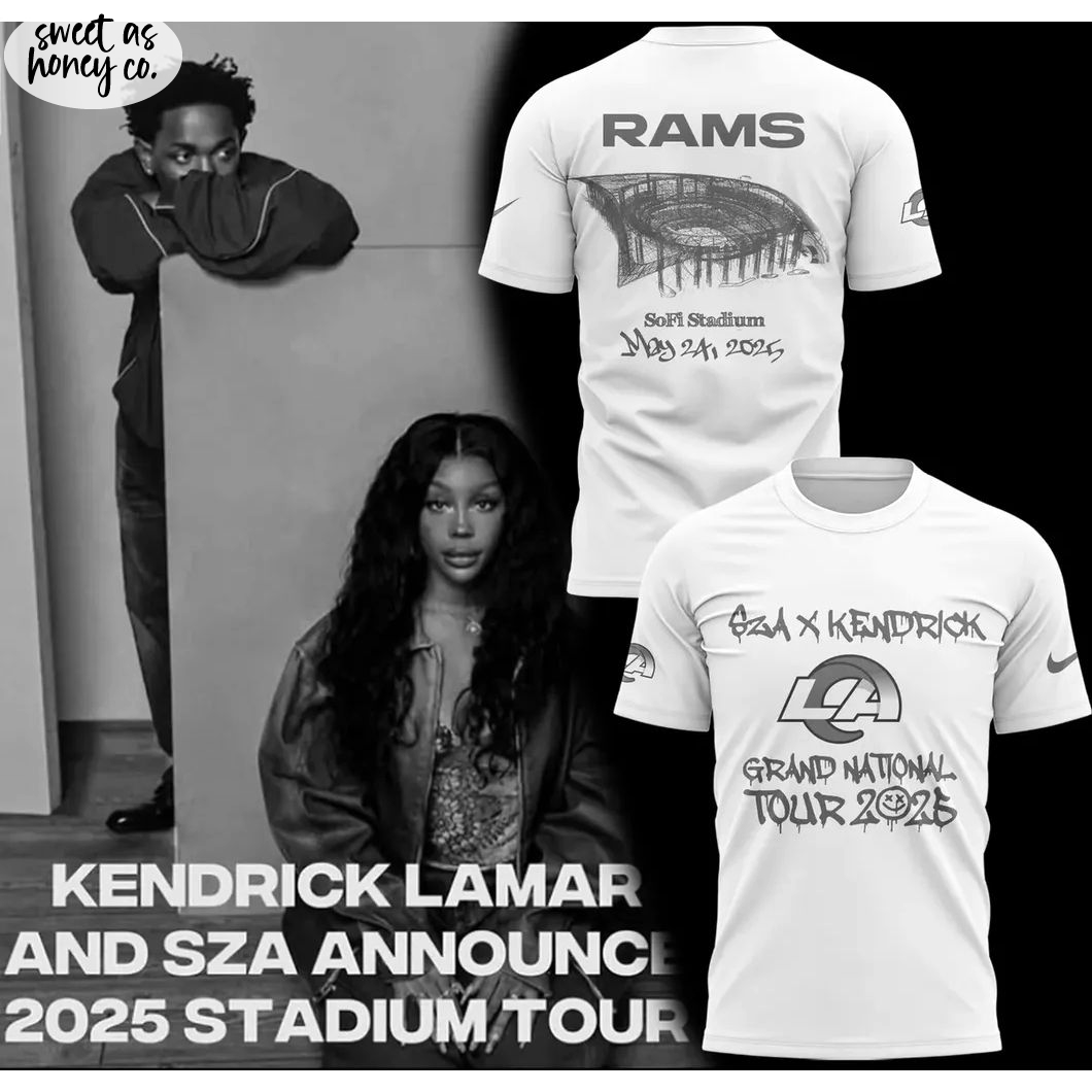 SZA x Kendrick Lamar Grand National Tour 2025 For Fans T-Shirt SZA x Kendrick Lamar Grand National Tour 2025 For Fans T-Shirt